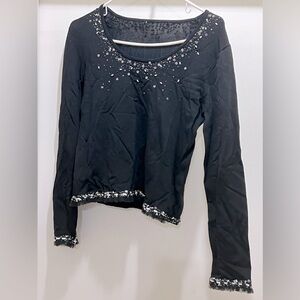 Black festive sweater, great for holidays